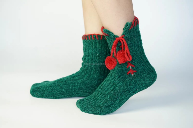 YFS-29 Slipper Socks with Grippers for Women Socks for Women Home Sleeping Winter Socks