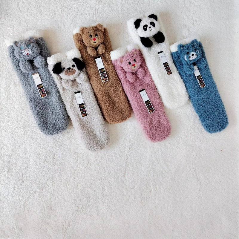 YFS-28 Slipper Socks with Grippers for Women Socks for Women Home Sleeping Winter Socks