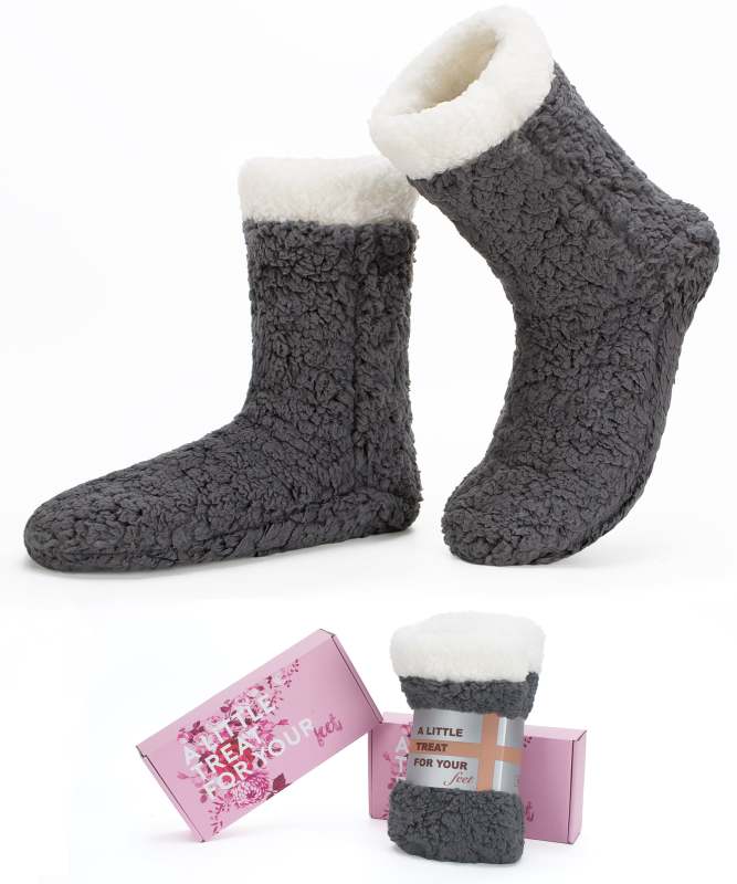 YFS-32 Slipper Socks with Grippers for Women Socks for Women Home Sleeping Winter Socks