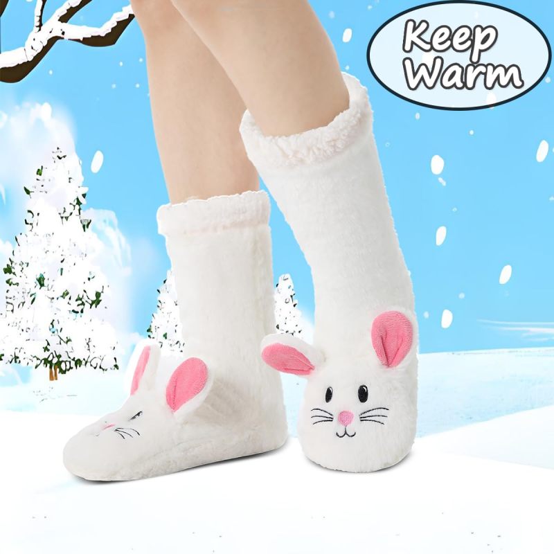 YFS-36 Slipper Socks with Grippers for Women Socks for Women Home Sleeping Winter Socks