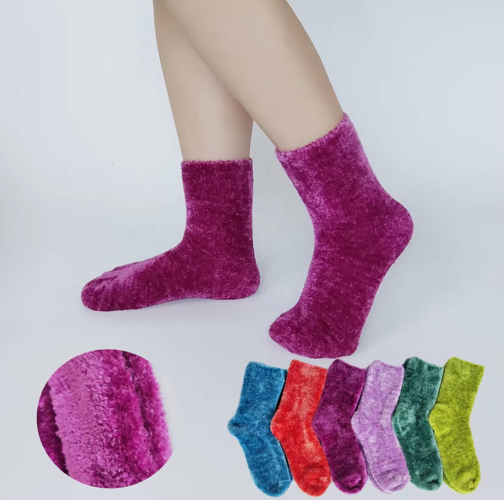 YFS-35 Slipper Socks with Grippers for Women Socks for Women Home Sleeping Winter Socks