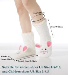 YFS-36 Slipper Socks with Grippers for Women Socks for Women Home Sleeping Winter Socks