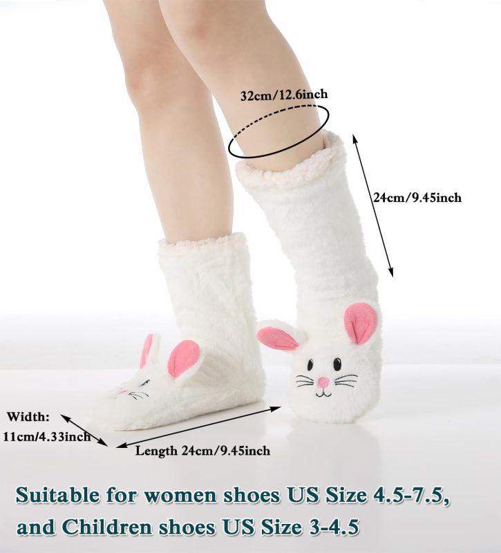 YFS-36 Slipper Socks with Grippers for Women Socks for Women Home Sleeping Winter Socks
