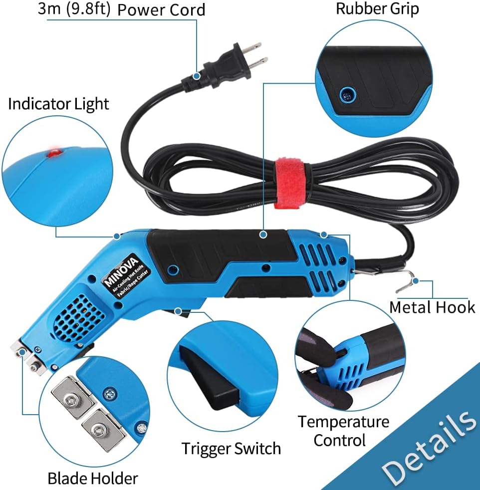 MINOVA 7A-3 Air Cooled Pro Rope Cutter Fabric Cutter Tool Kits