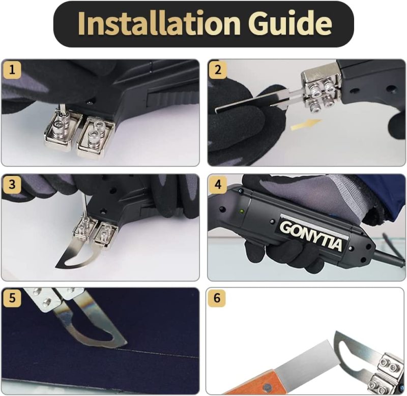 Gonytia Hot Knife foam cutter Rope Cutter Fabric Cutter Pro Electric Hot Knife Heat Sealer Cutting Tool kit with 2 Blades &amp; Accessories