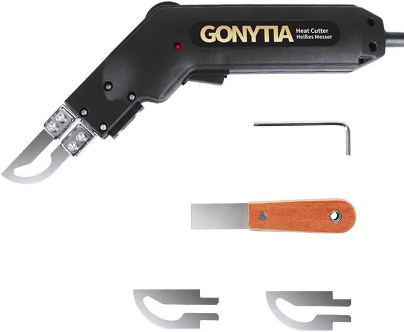 GONYTIA Hot Knife foam cutter Rope Cutter Fabric Cutter Pro Electric Hot Knife Heat Sealer Cutting Tool kit with 2 Blades &amp; Accessories