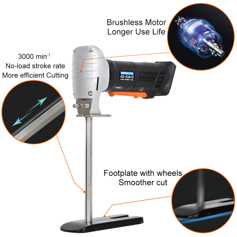 MINOVA Brushless Foam Rubber Cutter 8” Kit KD-03A+D