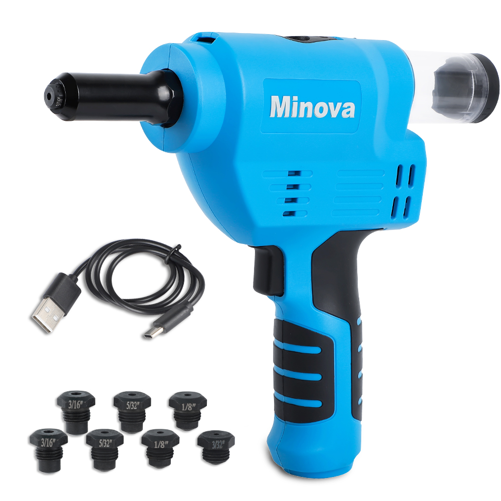 Minova Battery Rivet Tool Kit Cordless Rivet Gun KD-02DT