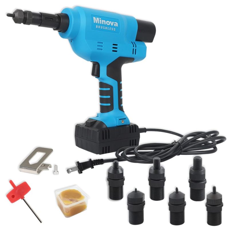 MINOVA KD-04X Electric Brushless Rivet Nut Gun Set with Case (Corded)