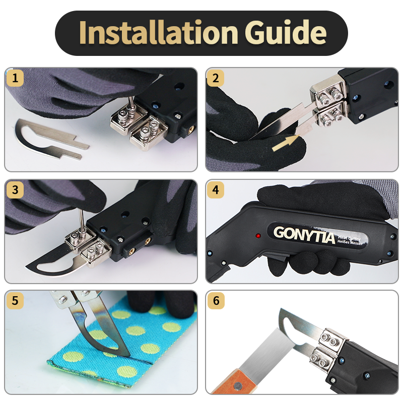 GONYTIA KD-5-0 Hot Knife Rope Cutter Fabric Cutter Electric hot Knife Heat Cutter Cutting Tool Kit (Fabric)