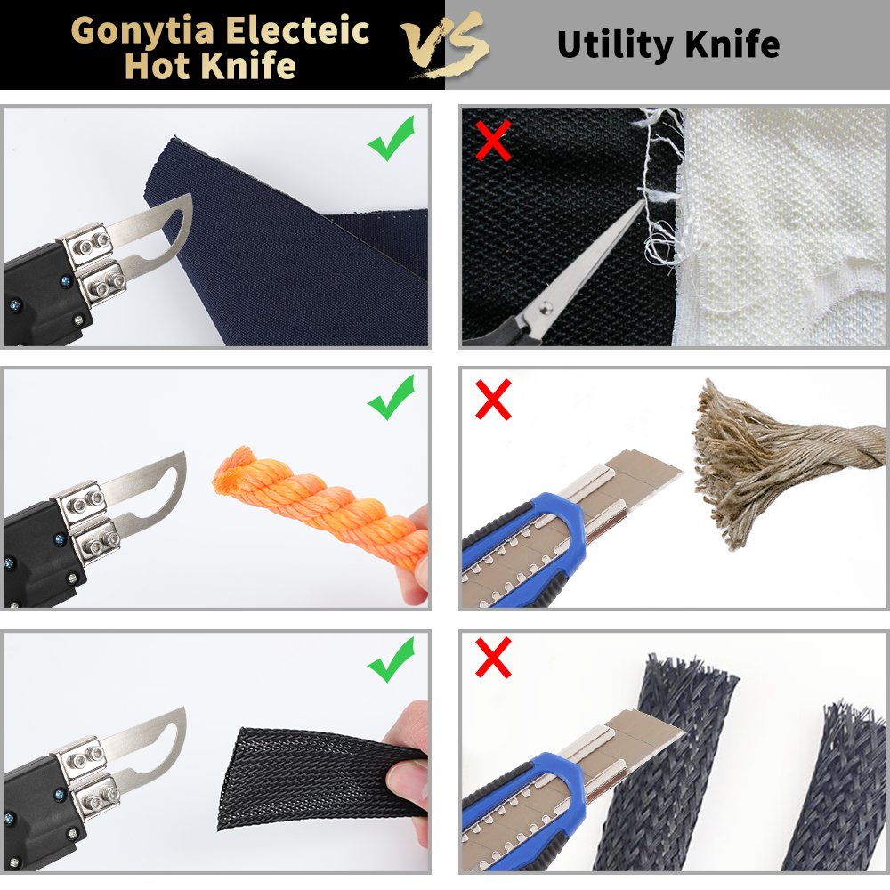 GONYTIA KD-5-0 Hot Knife Rope Cutter Fabric Cutter Electric hot Knife Heat Cutter Cutting Tool Kit (Fabric)