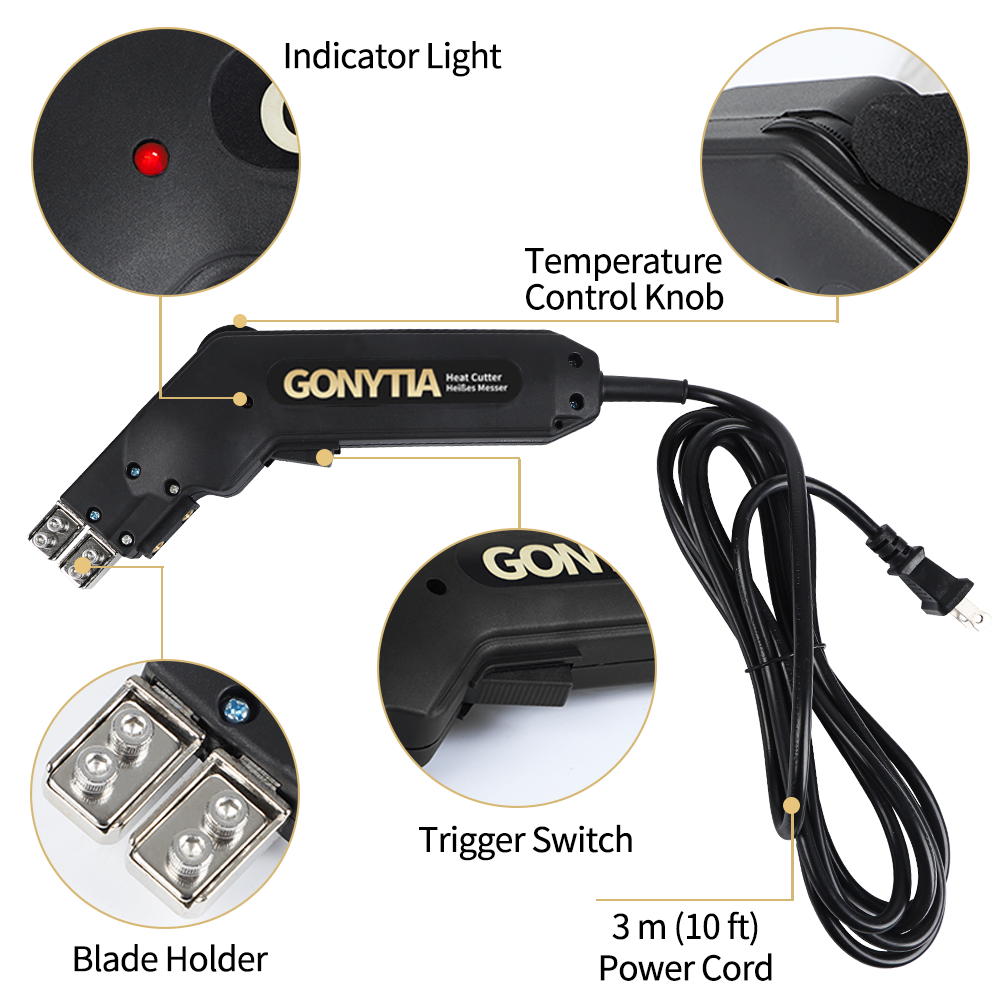 GONYTIA KD-5-0 Hot Knife Rope Cutter Fabric Cutter Electric hot Knife Heat Cutter Cutting Tool Kit (Fabric)