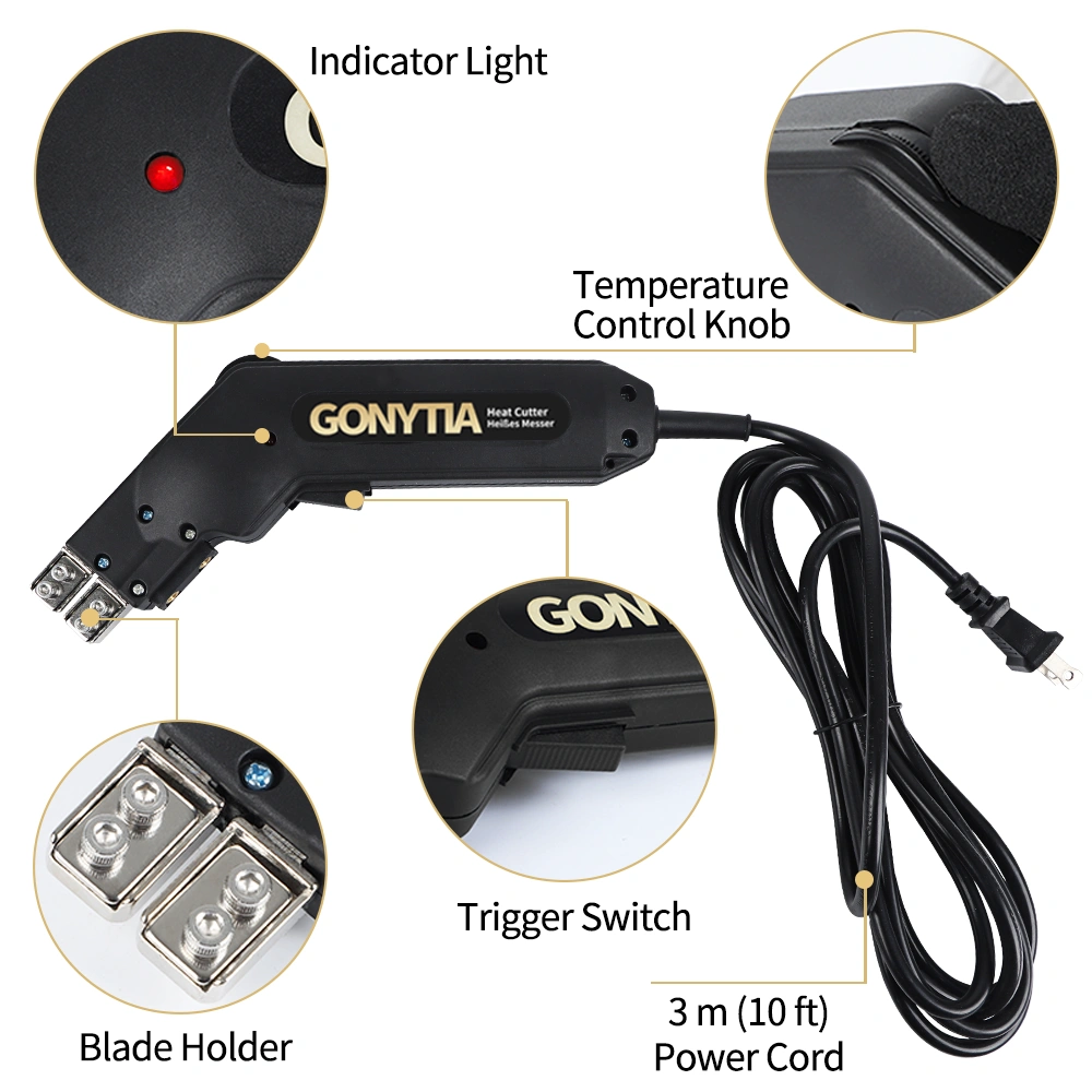 Heat Cutter Polyester GONYTIA KD-5-0 Heat Rope Cutter,Fabric Cutter Pro, Heat Sealer Cutting ...