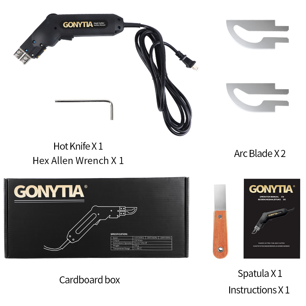 GONYTIA KD-5-0 Hot Knife Rope Cutter Fabric Cutter Electric hot Knife Heat Cutter Cutting Tool Kit (Fabric)