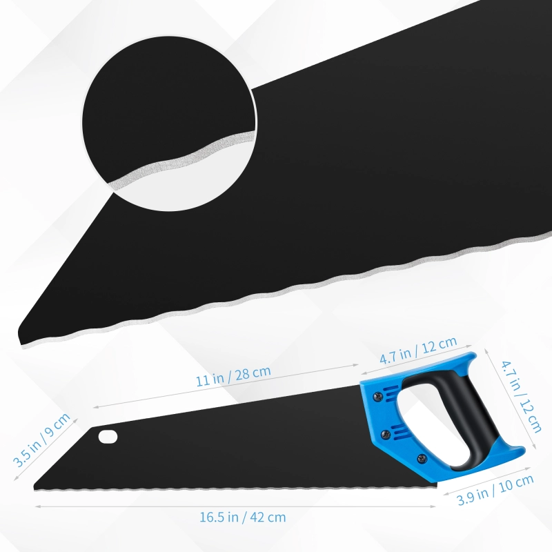 MINOVA Insulation Hand Saw, 16 Inch Steel Blade Wavy Teeth Serrated Sharp Utility Saw Tool, Insulation Saw for Cutting Foam, Mineral Wool, Styrofoam Rockwool