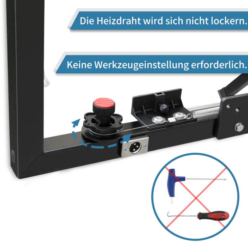 MINOVA Styroporschneider MODELL7 PROFI 1.300mm Komplettset inkl. 8 Schneidedrähte, 5 Styrogrips, Softbag, Gerüsthalterung, Schleifraspel + Batteriekonverter Geeignet für Bosch AKKU (ohne AKKU)