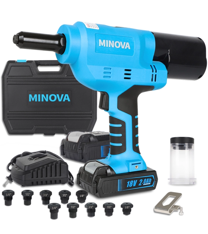 MINOVA 18V Brushless Rivet Gun KD-02X+ Battery Rivet Tool