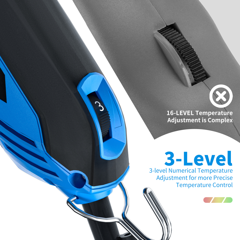 MINOVA 250W AC Rotatable Electric Hot Knife, 6 Blades Foam Cutter Cutting Tool Kit, Full-body Air Cooling System Foam Cutter with Heavy-Duty Case for EPP, EPS, XPS, EVA, EPE, PU, KT Board, Sponge