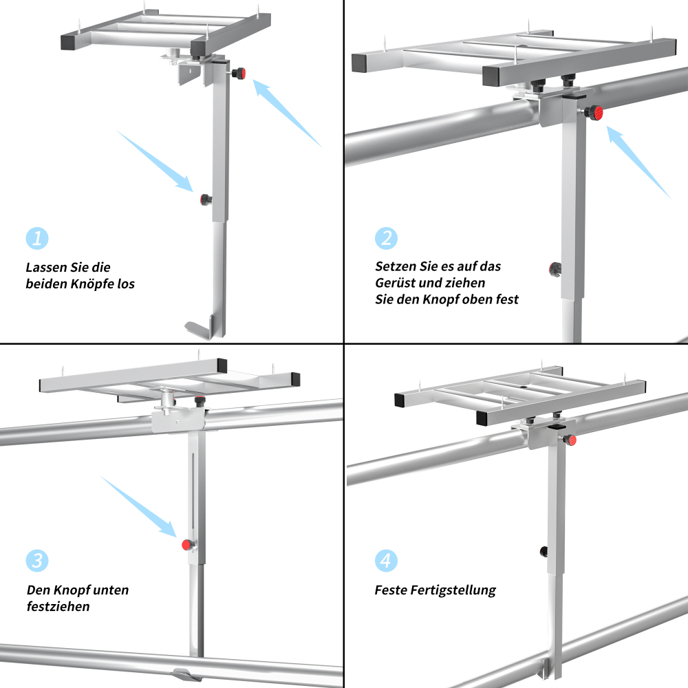 Drehteller für Fassadendämmung - Platten kleben am Gerüst