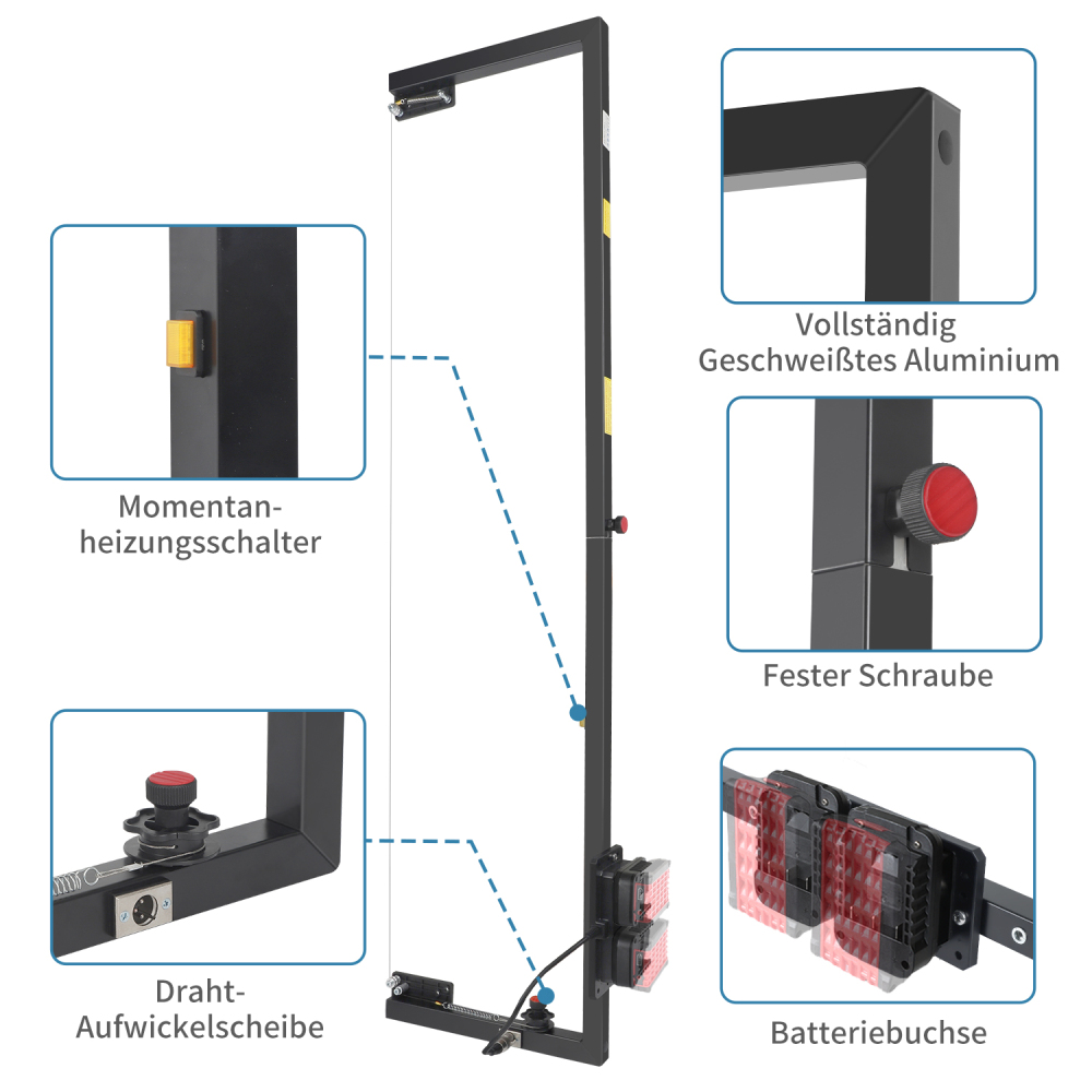 Schnittlänge 1.360 mm | Styroporschneider - Styrobow - Handschneidebügel mit BOS Batteriekonverter(ohne BOS AKKU)