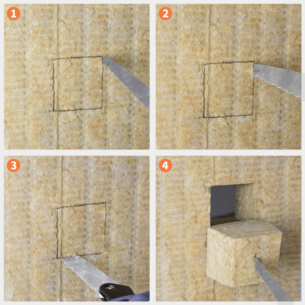 MINOVA Folding Insulation Hand Saw, 10 Inch Steel Blade Wavy Teeth Serrated Sharp Utility Saw Tool