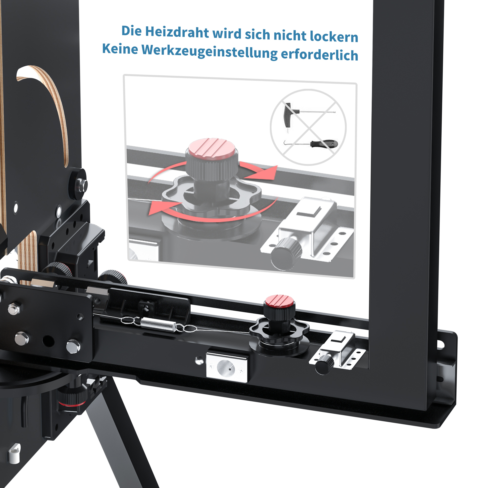 Styroporschneider MODELL 8 PROFI 260 Watt / 1.300mm Komplettes Set inklusive 8 Schneidedrähten Heißdrahtschneider & Batteriekonverter Geeignet für Bos AKKU (ohne AKKU)