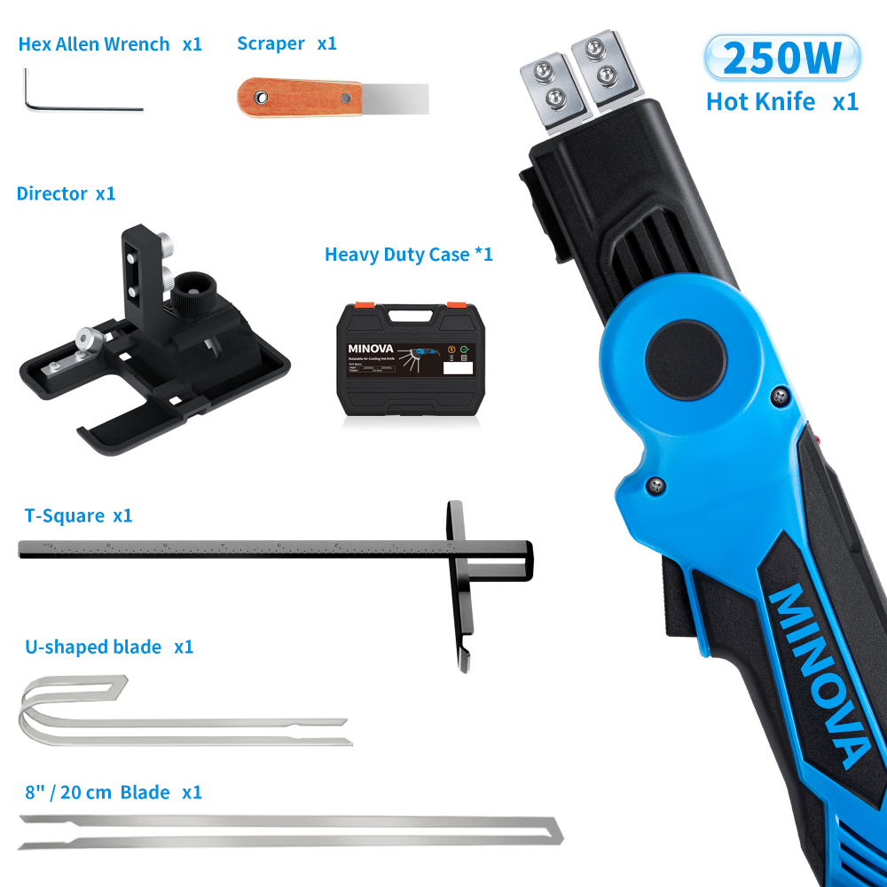 Air Cooled Hot Knife Cutter Foam Cutting Tool Kit with Heavy-Duty Case