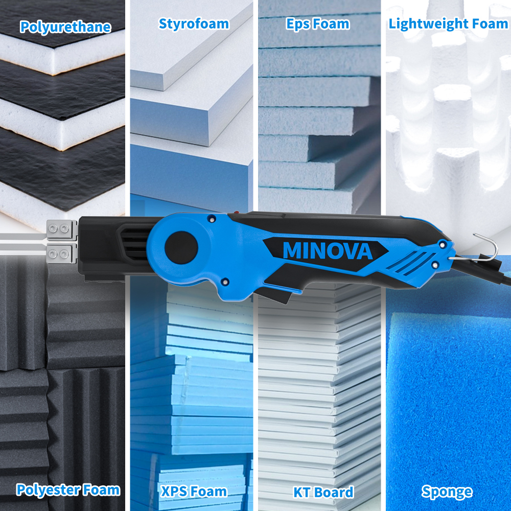 Air Cooled Hot Knife Cutter Foam Cutting Tool Kit with Heavy-Duty Case