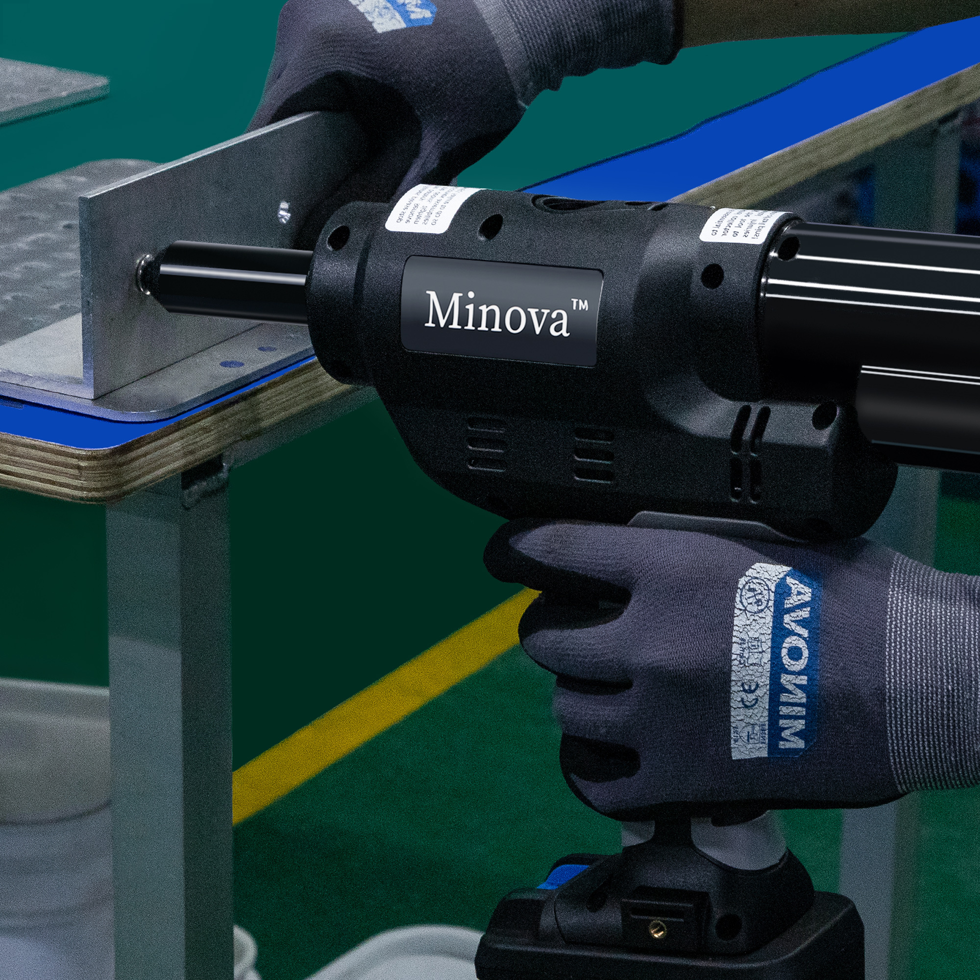 Nietgerät-Setzgerät 18V Bürstenloser Nietpistole KD-02X+ Akku-Nietwerkzeug kompatibel mit 6,4mm Edelstahlnieten (MKT Batteriekonverter)