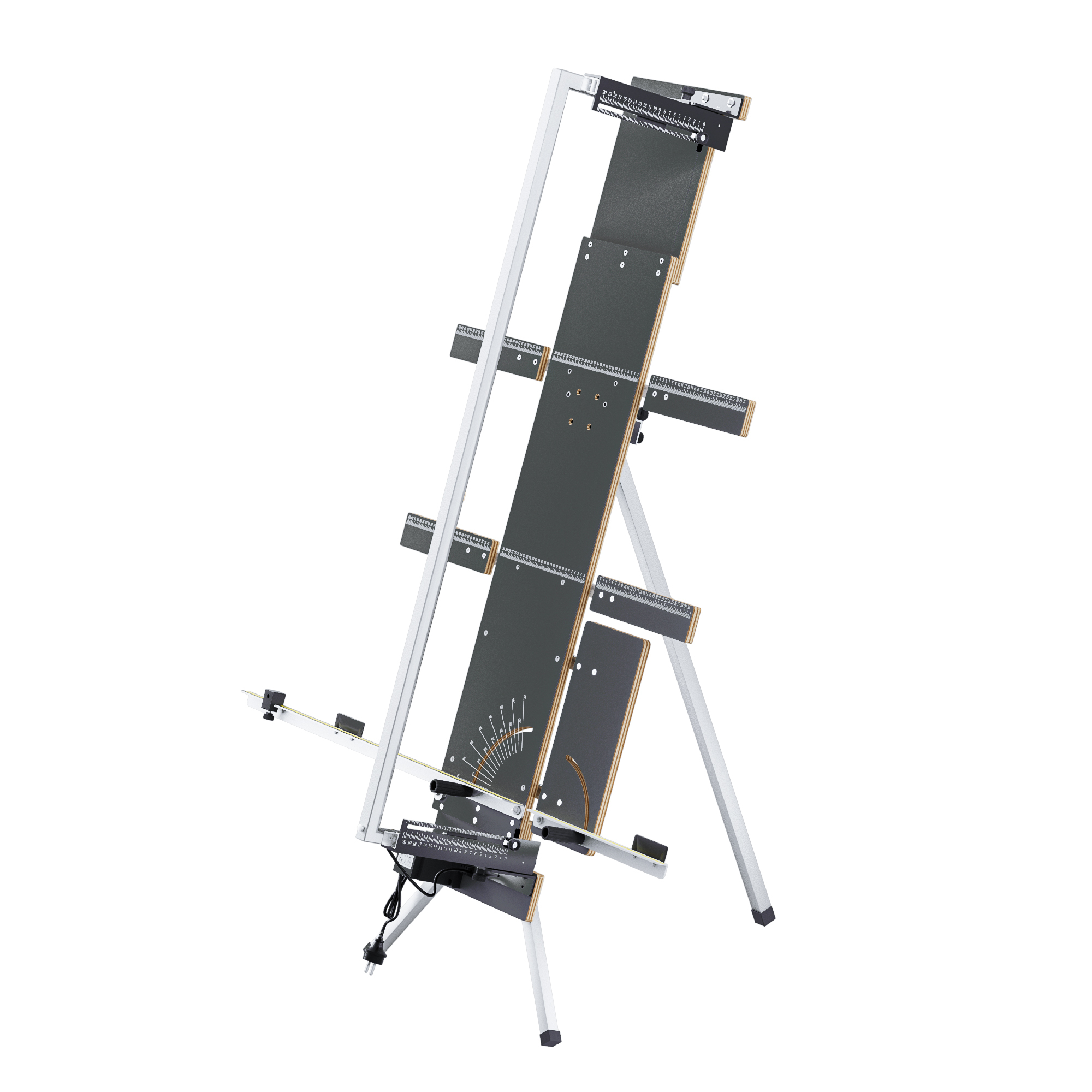Styroporschneider 200 Watt, 1.300mm freistehend Komplettes Set inklusive 5 Schneidedrähten, 1 Gerüsthalteblech und 2 Federgriff Heißdrahtschneider (modell6)