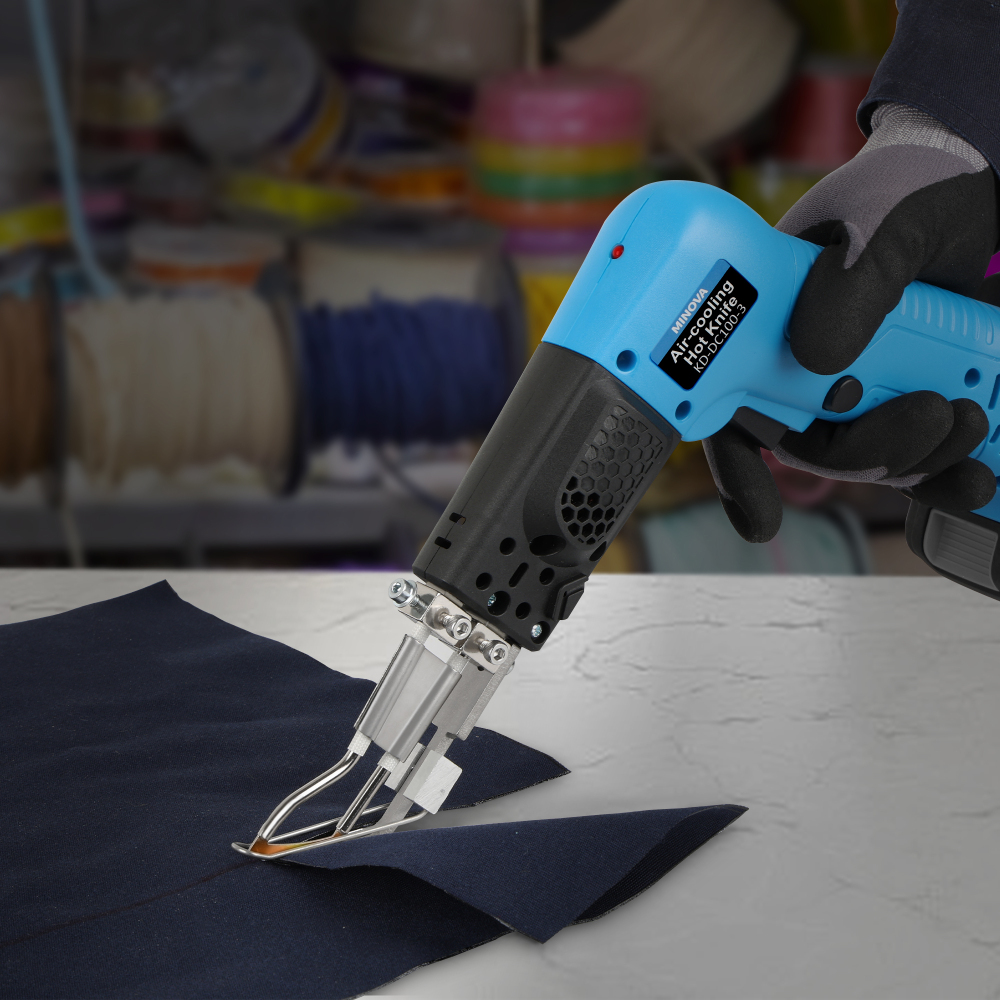 Cordless Air Cooled Pro Electric Hot Knife Fabric Cutter Rope Cutting Tool Kit with Blades & Accessories 2.0Ah 18V