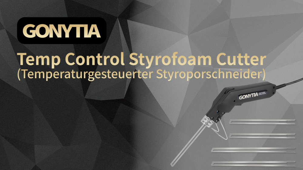 Hot Knife Foam Cutter, Innovative Design Pro Styrofoam Cutting Tool Kit with Foldable Safety Stand, Electric 190W Hot Knife with 4 Blades for PP, EPS, XPS, EVA, EPE, PU, KT Board, Sponge