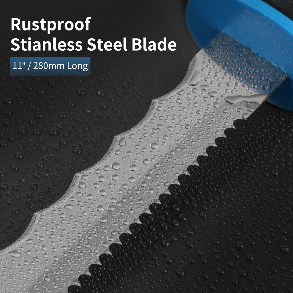 Insulation Knife, 11 Inch Serrated Sharp Blade, Double Side Insulation Cutter Tool With Stainless Steel Head, Cutting Mineral Wool Insulation Sod Cutter (Insulation Knife with Hammer)