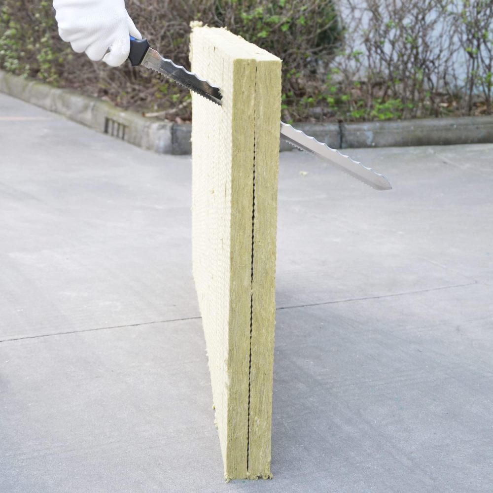 Insulation Knife with Sheath Stainless Steel Blade 16.5” Double Sided Insulation Cutter for Cutting Mineral Wool Insulation (Large)