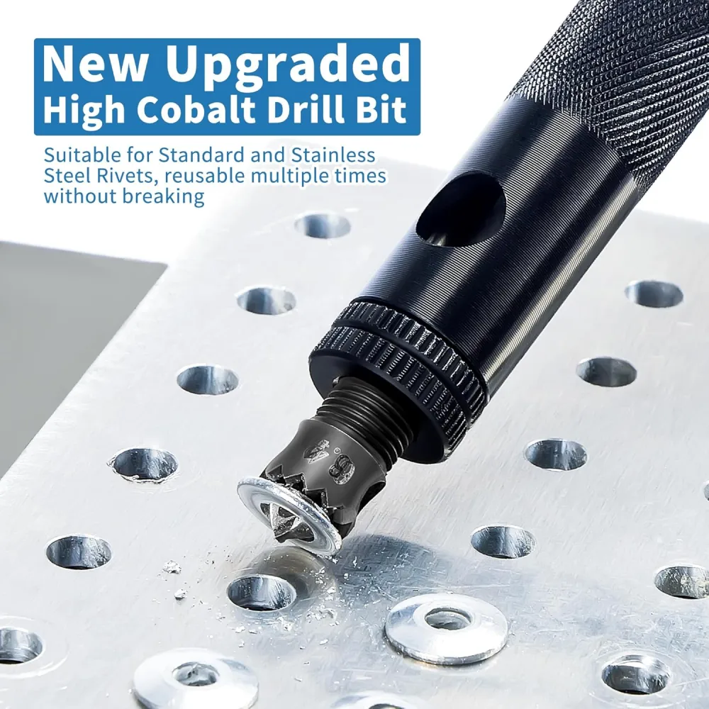Rivet Removal Tool, High Cobalt Rivet Removal Drill Bit, Suitable for ...