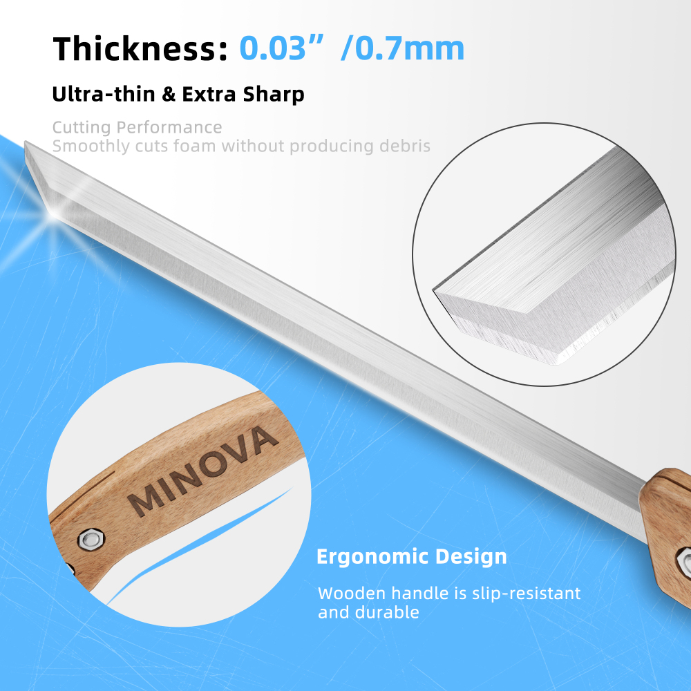 Foam Cutter Tool, 8inch 6Pcs Special Sponge Cutting Knife, for Thick Sofa Cushion Mattress High Denstity Sponge Cutting Tool