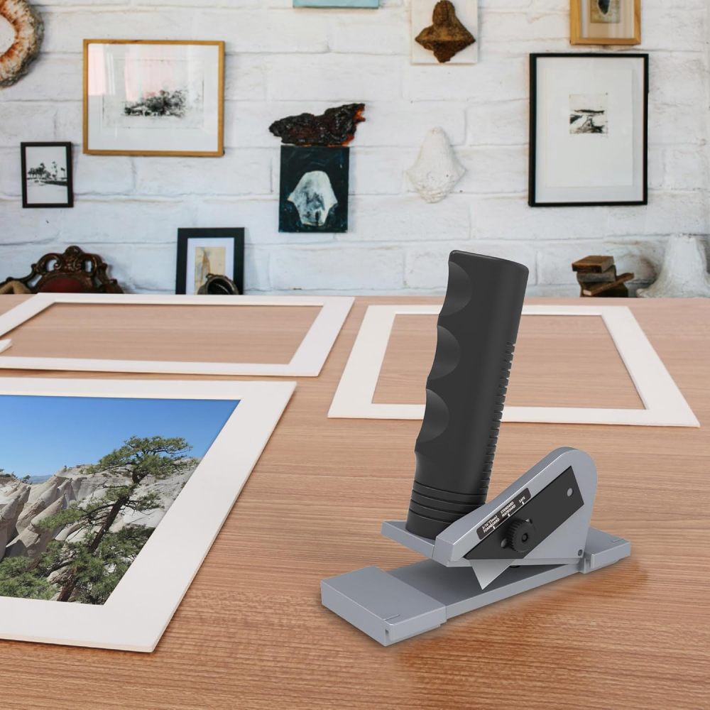 Straight Mat Cutter, 10 Replacement Blades, 90° Handheld Mat Board Cutter Design for Picture Framing and Art Projects for At-Home Framers