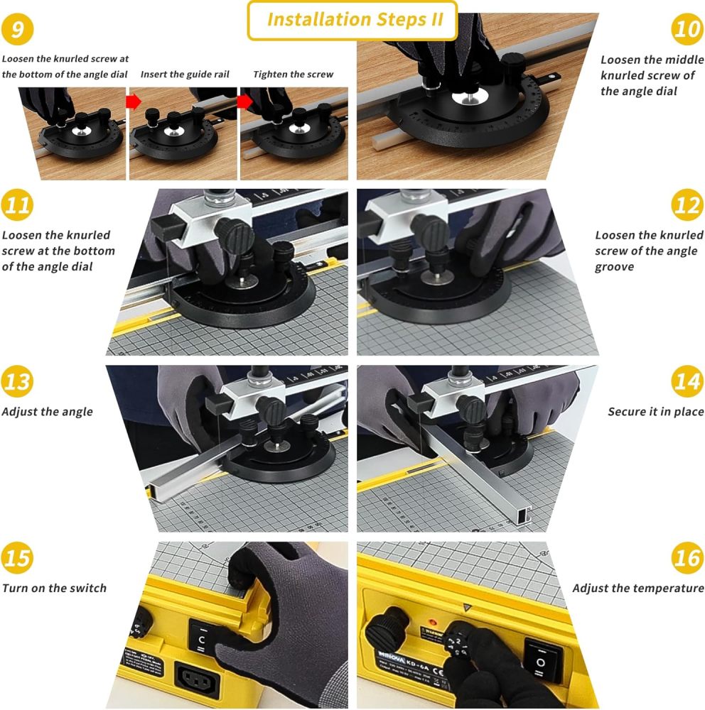 Hot Wire Foam Cutter, Foam Cutting Worktable with Elevated Extension Rail, Hot Wire Cutting Tool for EVA, Sponge, KT board, Insulation panels, Polystyrene Foam Various Thermoplastic Materials