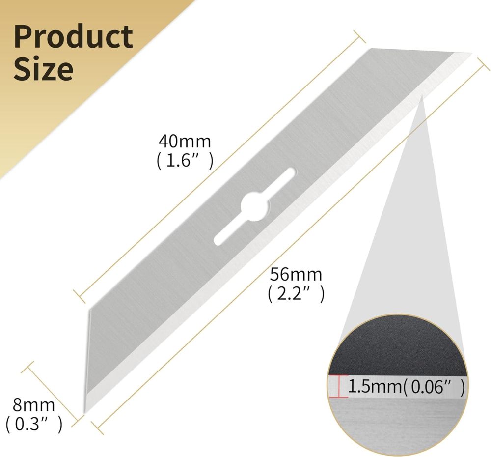 Blades for Straight/Bevel Foam Cutter, 20 Replacement Blades Fits the Straight/Bevel Cutter