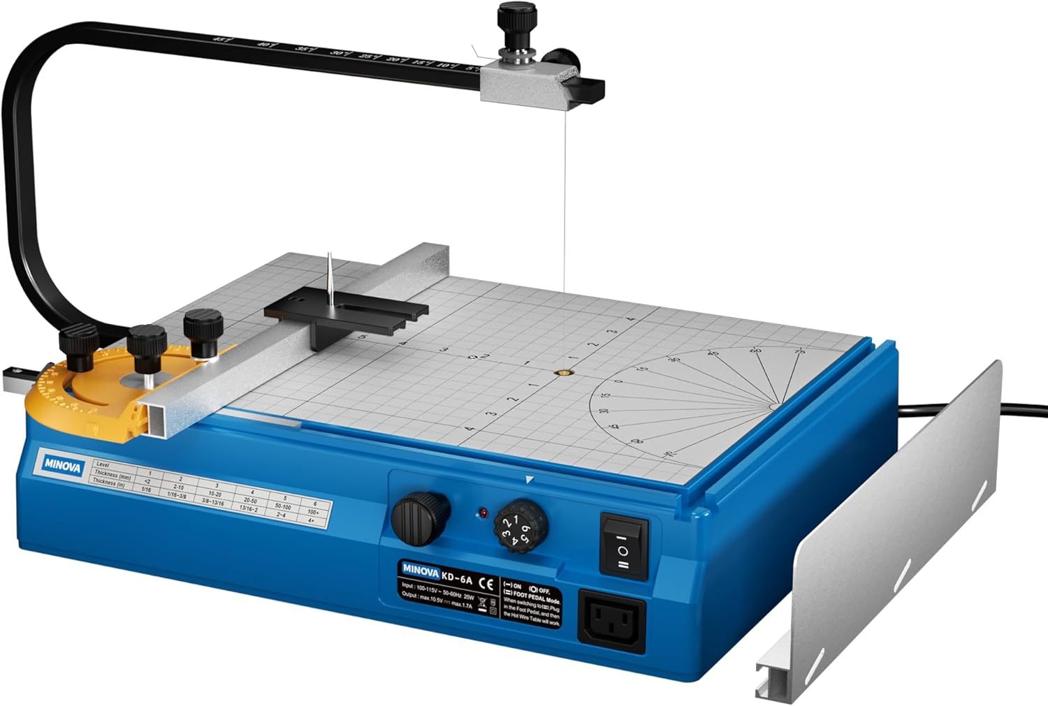 Hot Wire Foam Cutter, Foam Cutting Worktable with Elevated Extension Rail, Hot Wire Cutting Tool for EVA, Sponge, KT board, Insulation panels, Polystyrene Foam Various Thermoplastic Materials