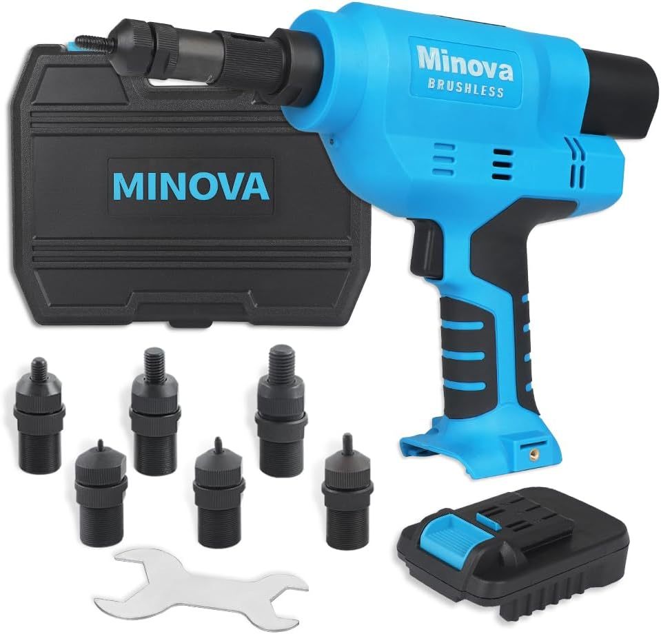 KD-04X Electric Brushless Rivet Nut Gun Set with Case (BOS Battery Converter)