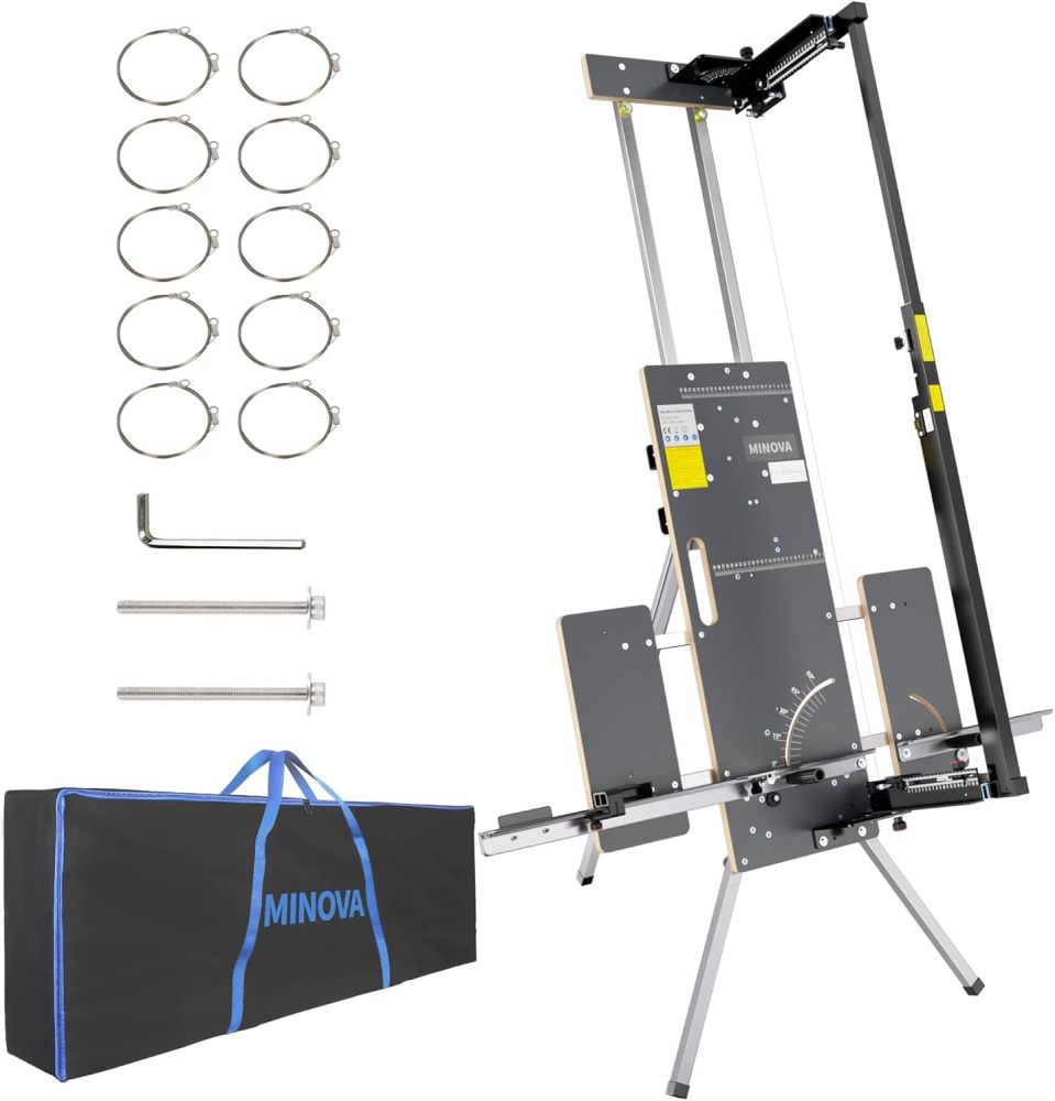Styroporschneider MODELL7 PROFI 1.300mm Komplettset inkl. 8 Schneidedrähte, 5 Styrogrips, Softbag, Gerüsthalterung, Schleifraspel + Batteriekonverter Geeignet für Bosch GBA AKKU (ohne AKKU)