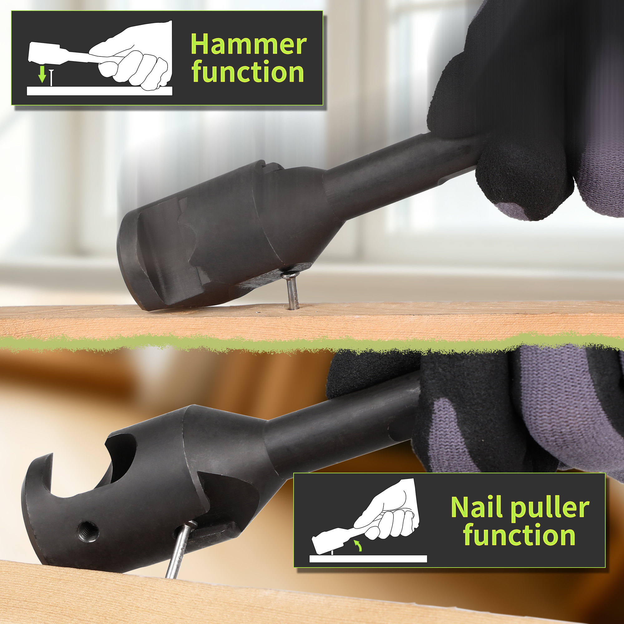 Stainless Steel Tree Step Installer with Hammer, Nail Puller, and Bottle Opener Functions