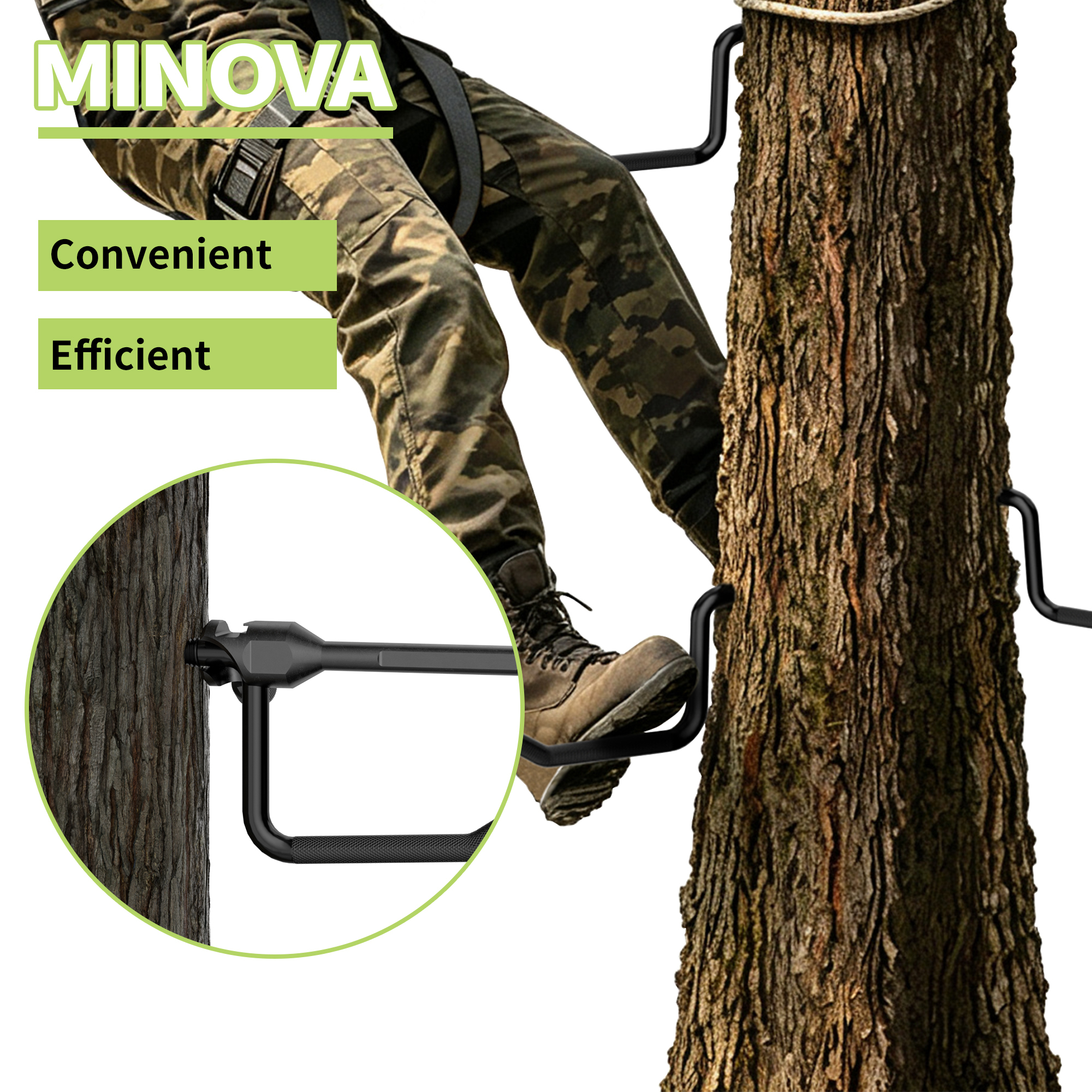 Stainless Steel Tree Step Installer with Hammer, Nail Puller, and Bottle Opener Functions