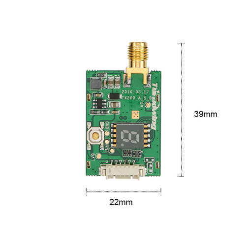 Turbowing TX200 5.8G 200mW 40CH Mini Wireless AV Transmitter for FPV Racing Drones