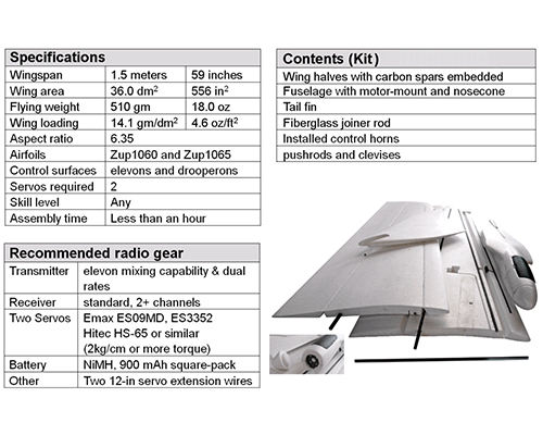 Zulu EPO Fixed wing Plane Kit