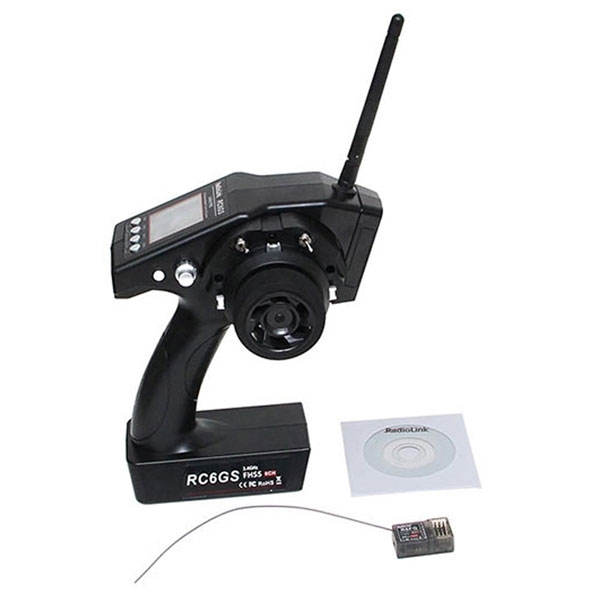 RadioLink RC6GS V3 2.4G 4CH HV Compatible Radio Control Car Transmitter with Gyro Reciever