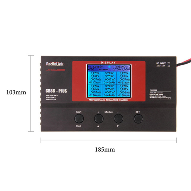 Radiolink CB86 Plus Balance Charger for 8 pcs 2-6S Lipo Battery 210w