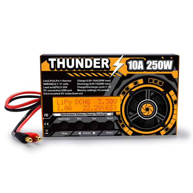 Thunder 6250 250w 10A Smart Battery Charger LiIo LiPo LiFe