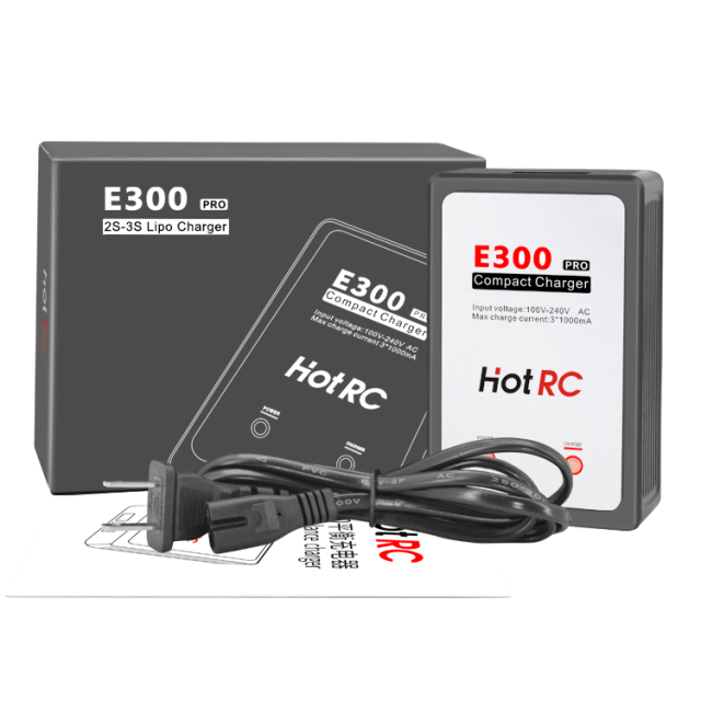 HotRC - E300 13W Compact easy to use AC LiPO Charger 1000mah 100/240v